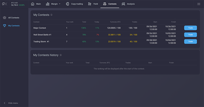 PrimeXBT Launches $100,000 Trading Competition To Celebrate New Product Release - My competitions 1 1 1