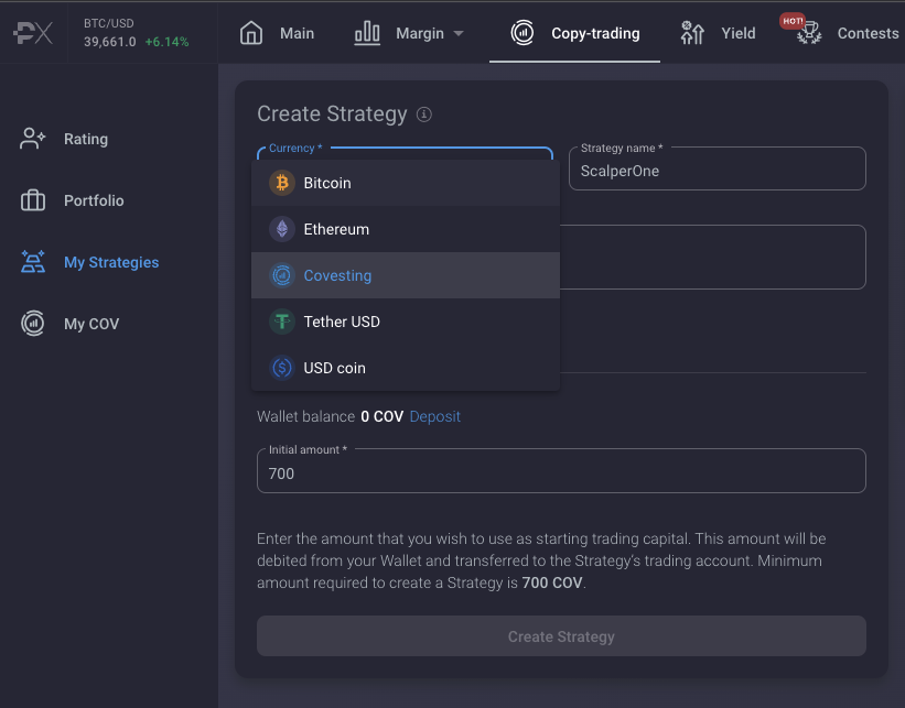 Announcing New COV-Denominated Margin Trading And Copy Trading Accounts&nbsp; - PrimeXBT 1