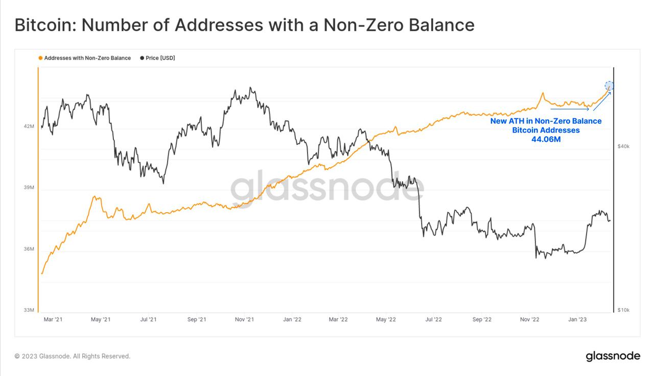 Market Research Report: Hotter Inflation Numbers Worried Stock Investors, But Crypto Unfazed As BTC Punches Above $24,000 Market Research Report: Hotter Inflation Numbers Worried Stock Investors, But Crypto Unfazed As BTC Punches Above $24,000 - BTC non zero addresses