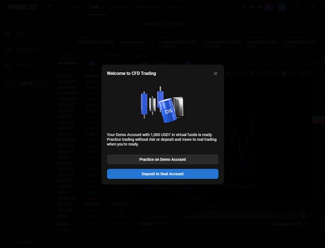 New to trading? Try PrimeXBT&rsquo;s Demo Account - demo 2