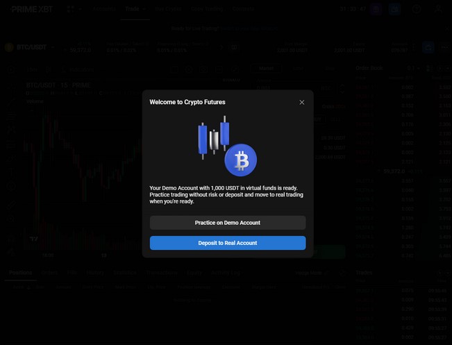 New to trading? Try PrimeXBT&rsquo;s Demo Account - demo 3