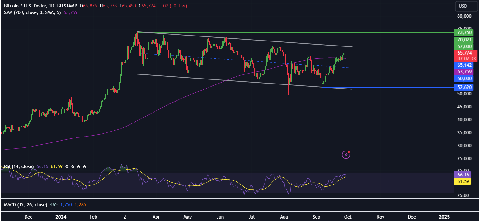 Bitcoin tests 65k as macro factors align and Q4 comes into focus Bitcoin tests 65k as macro factors align and Q4 comes into focus - BTCUSD 12 1