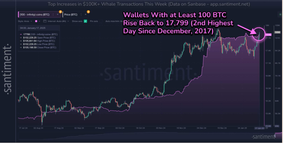 Bitcoin hits a new ATH ahead of Trump&rsquo;s inauguration. Can BTC rise higher? - whales 4